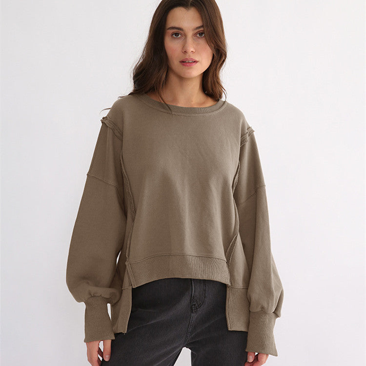 Female Loose And Irregular Niche Sweater Top
