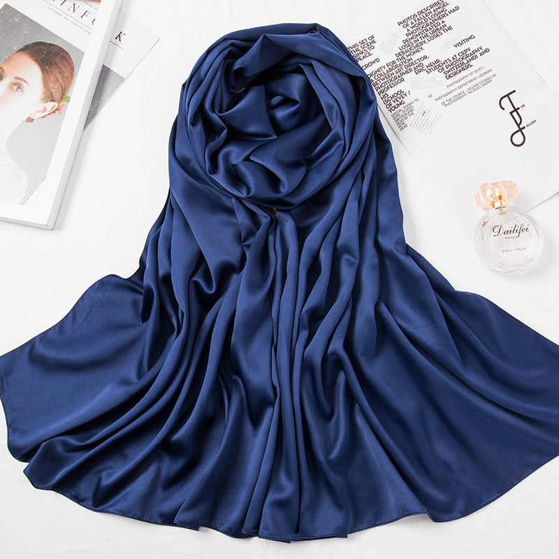 Monochrome matte satin headscarf