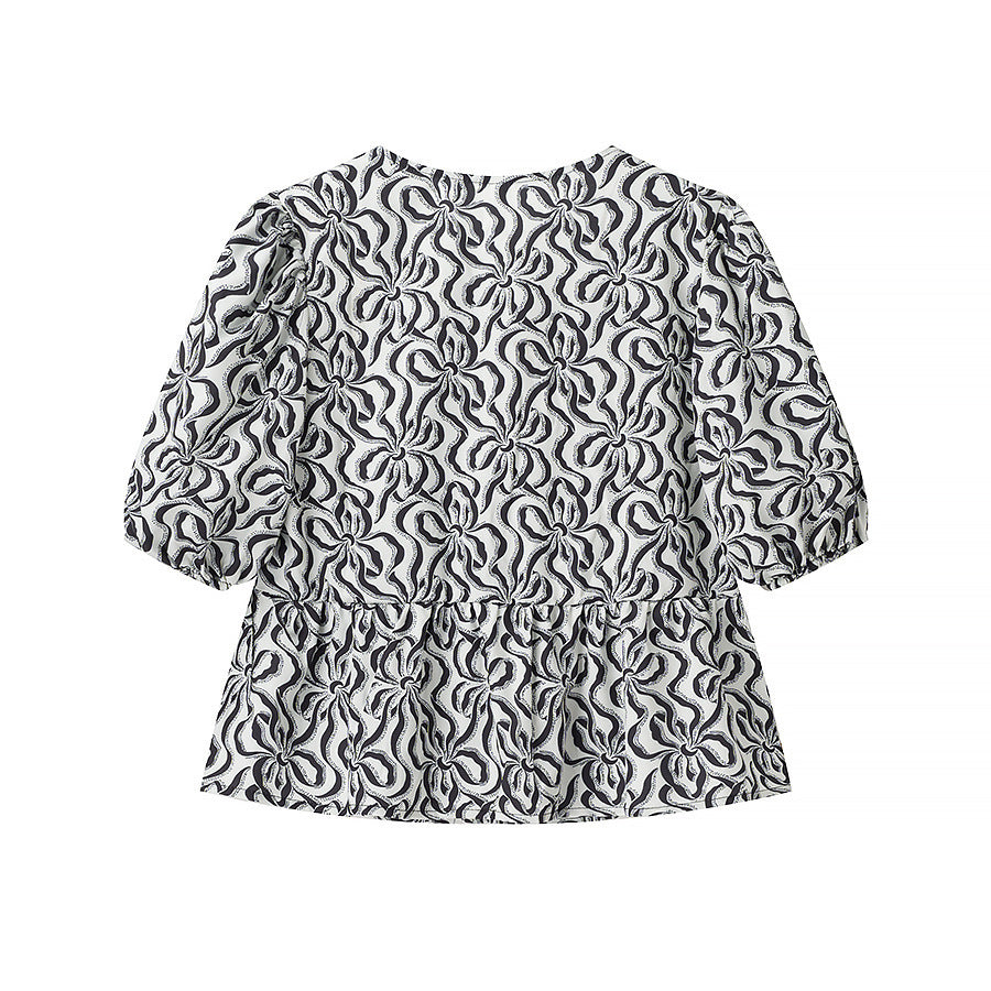 Women's New Leopard Print Short Sleeve Shirt