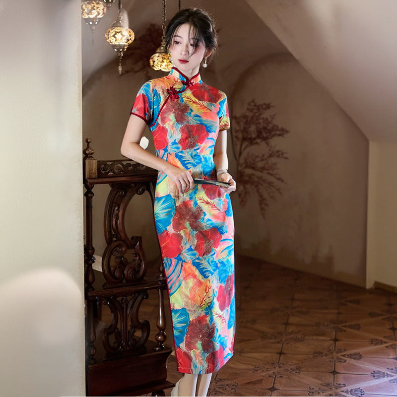 New Summer Stylish Slim-fit Long Dress For Young Girls