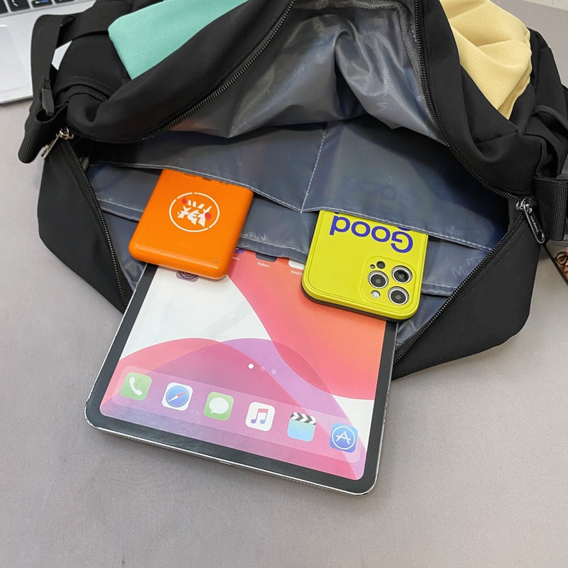 Tooling Korean Style Contrast Color Student Shoulder Bag Japanese-style Retro Color Matching