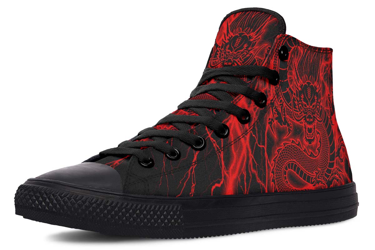 Men's And Women's Fashion Color Printing High-top Canvas Shoes