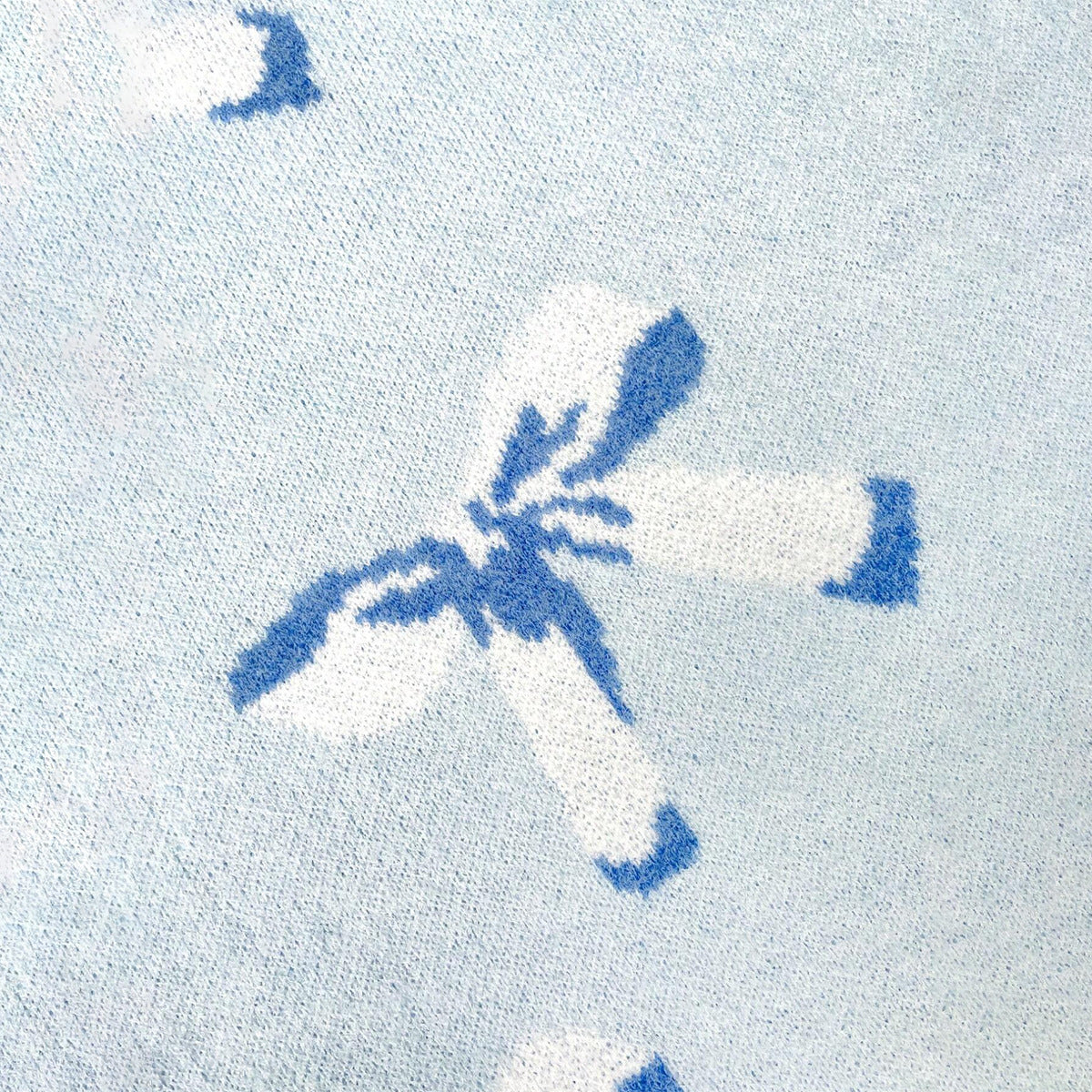 Bow Jacquard Lazy And Loose Pullover Sweater