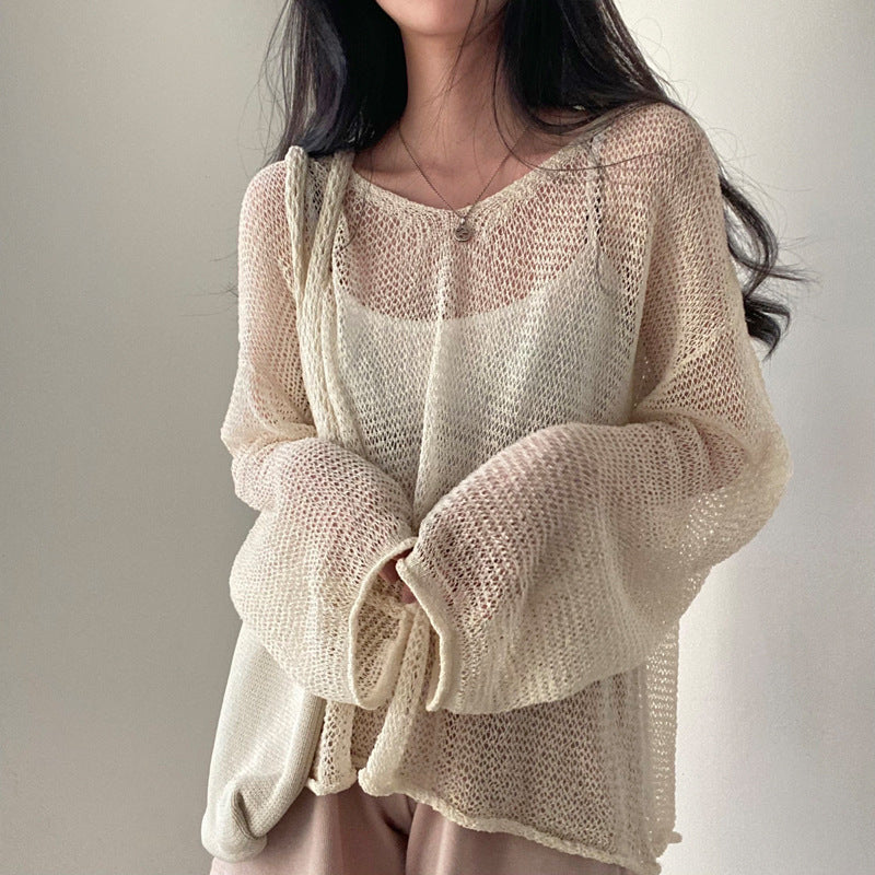 Hollow Knitted Sweater Women's Clothing In Early Spring And Autumn