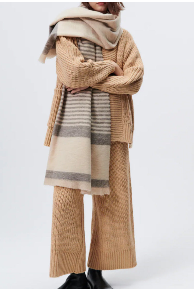 Women's Jewelry Stripe Mosaic Texture Scarf Fashionable And Warm