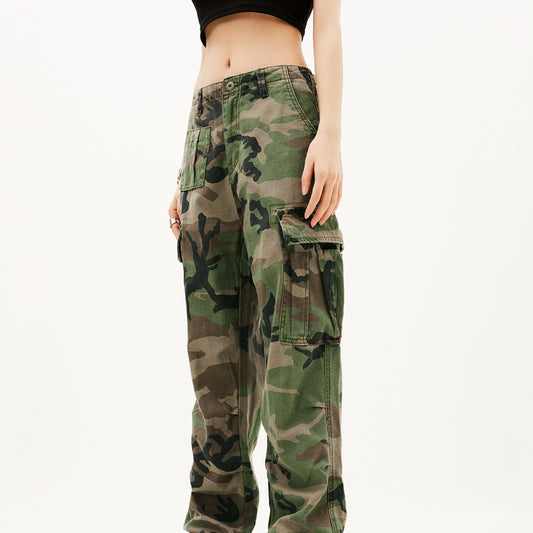 Amerikanske retro hiphop-camouflagebukser til mænd