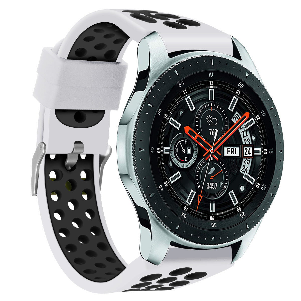 Straight Grain Silicone Sports Watchband Wristband