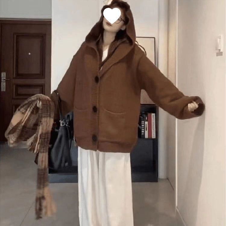 Korean Retro Thicken Lazy Style Knitted Sweater