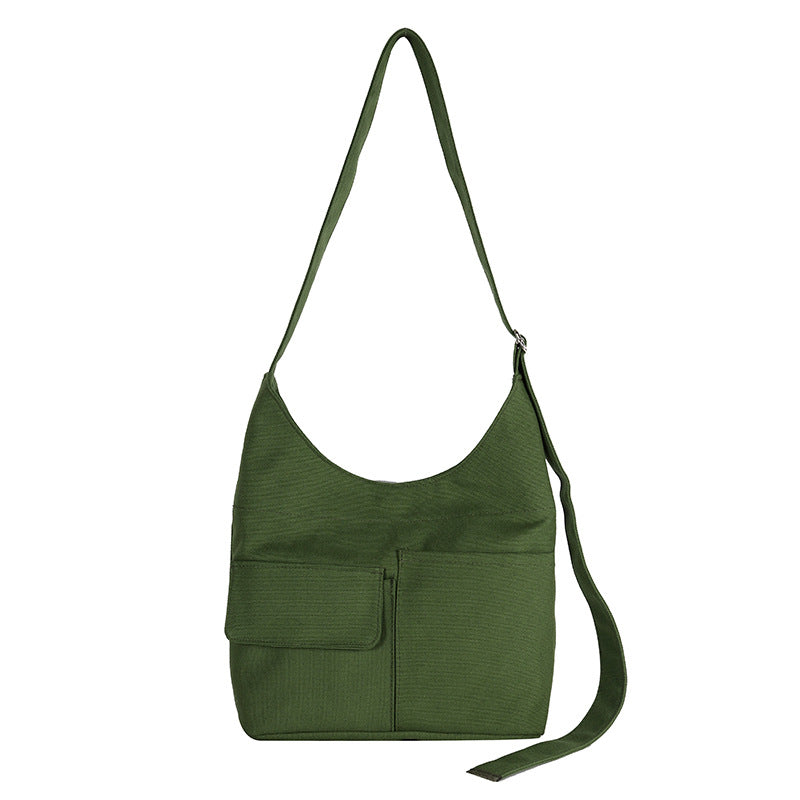 Multi Pocket Tote Canvas Bag High Capacity