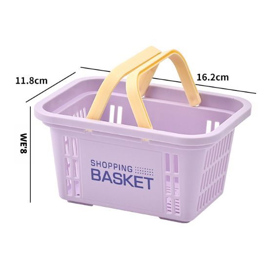 Portable storage basket-yellow-16.2 * 11.8 *8.3cm-PP-1 piece