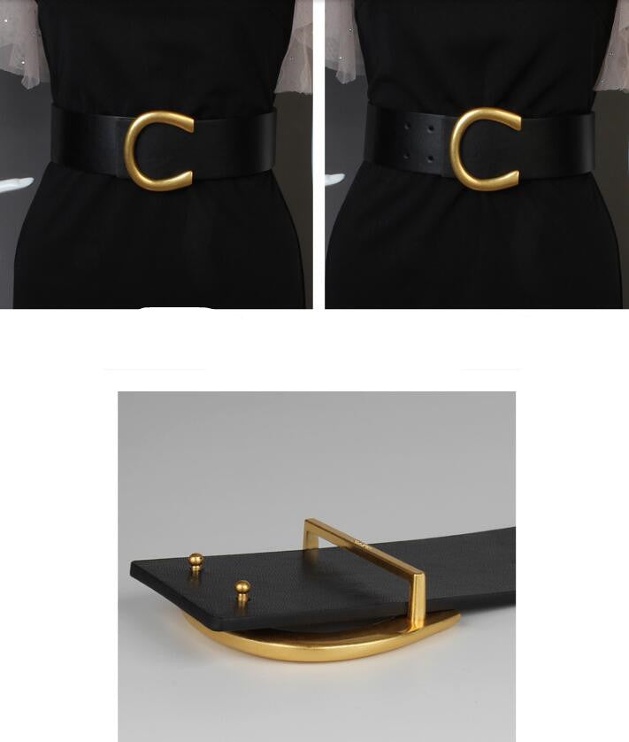 Coat Wide Belt Ladies Decorative Fashion Matching Dress