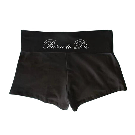 Afslappede smalle shorts med print i vintagestil