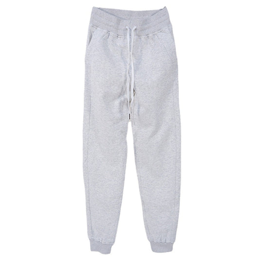 Drawstring Sports Pure Cotton Outdoor Fitness Ankle-tied Women Plus Velvet Sweater Pants
