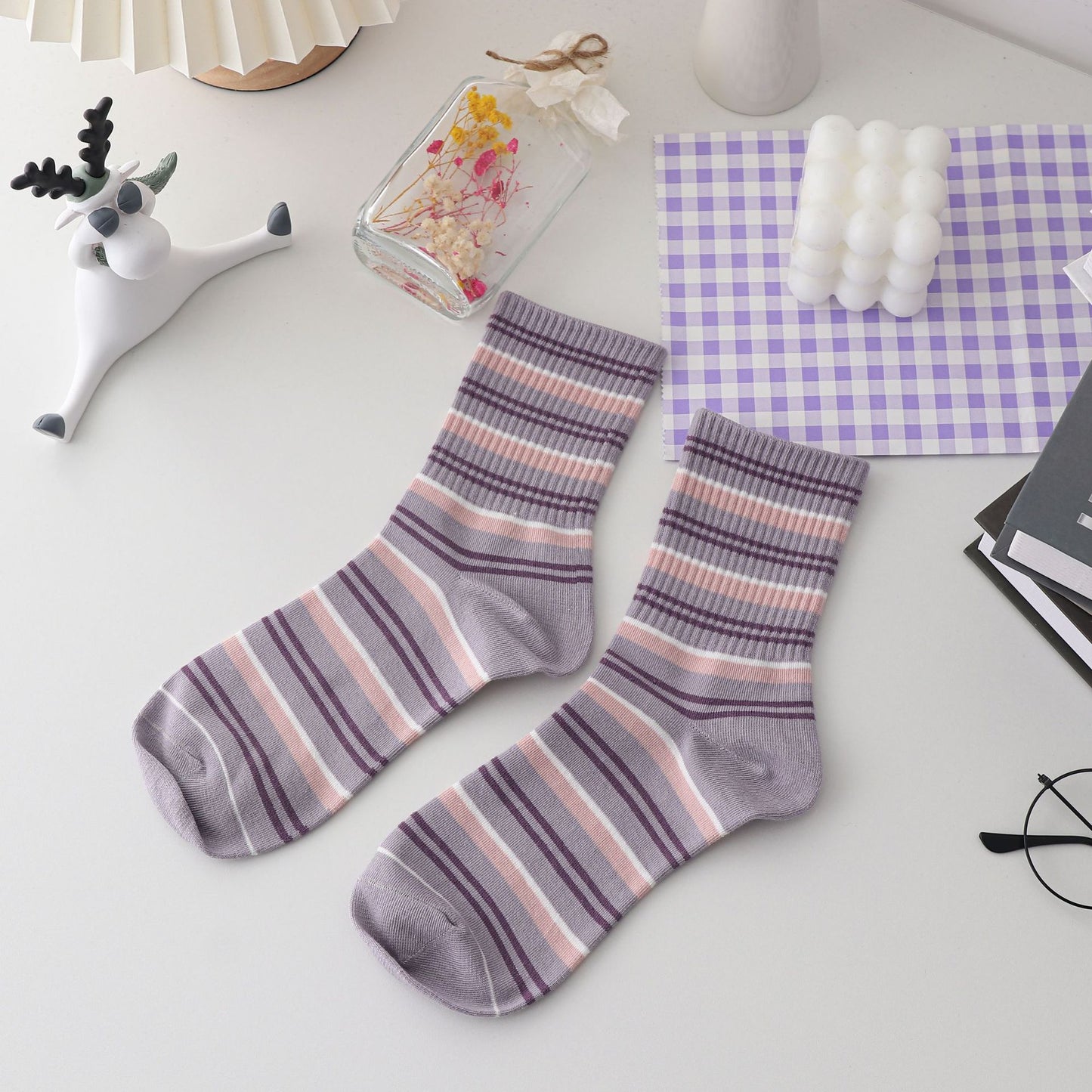 Purple Socks Women's Mid Tube Stockings