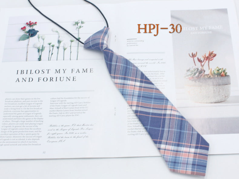 Japanese College Jk Plaid Tie Free Style