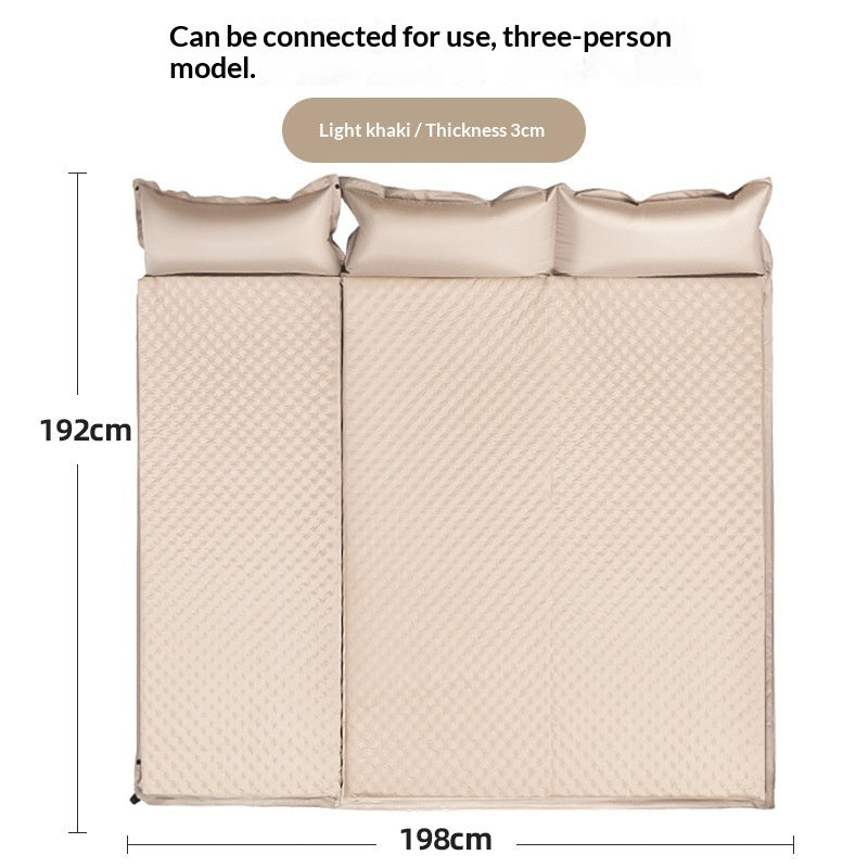 Inflatable Sponge Air Mattress Portable Outdoor Camping Sleeping Pad