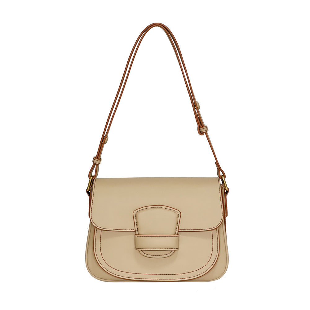 Udsøgt Skuldertaske/Crossbody-taske i ægte læder af høj kvalitet med klaplukning