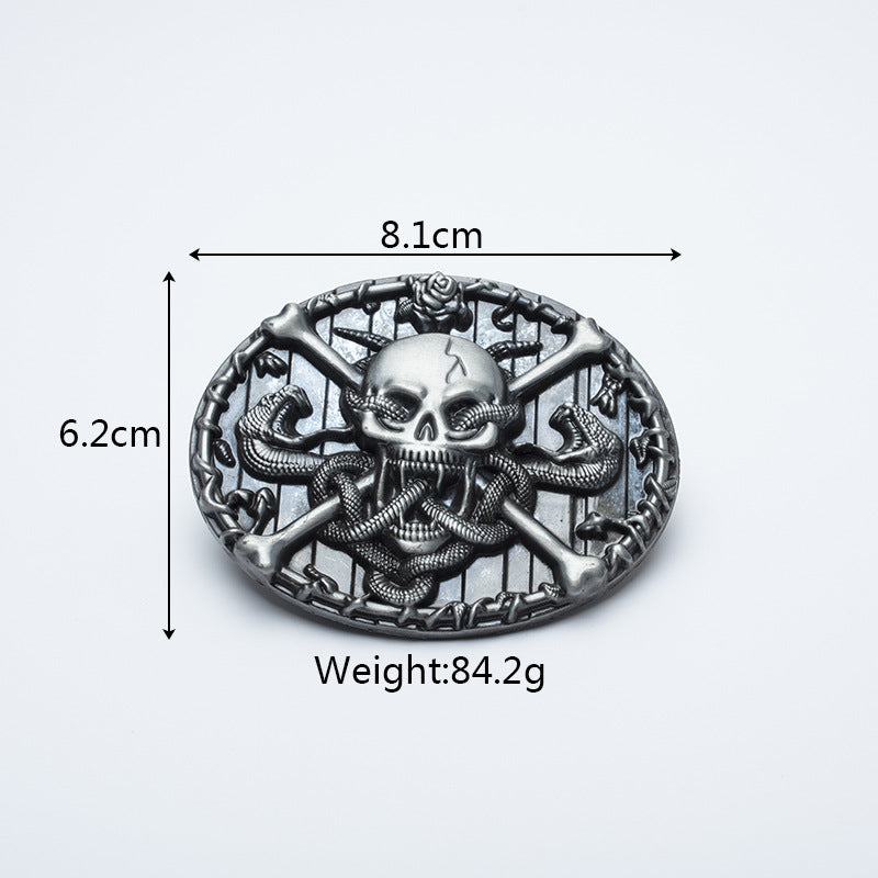 Men's Alloy Smooth Buckle Trendy Casual Retro Belt