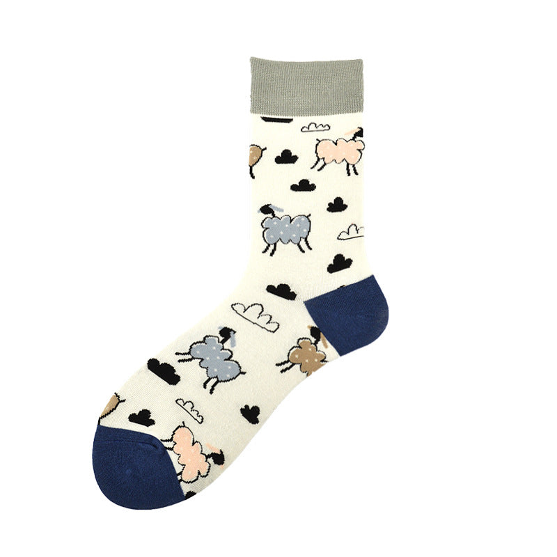 Creative Couple Cotton Mid-high Socks