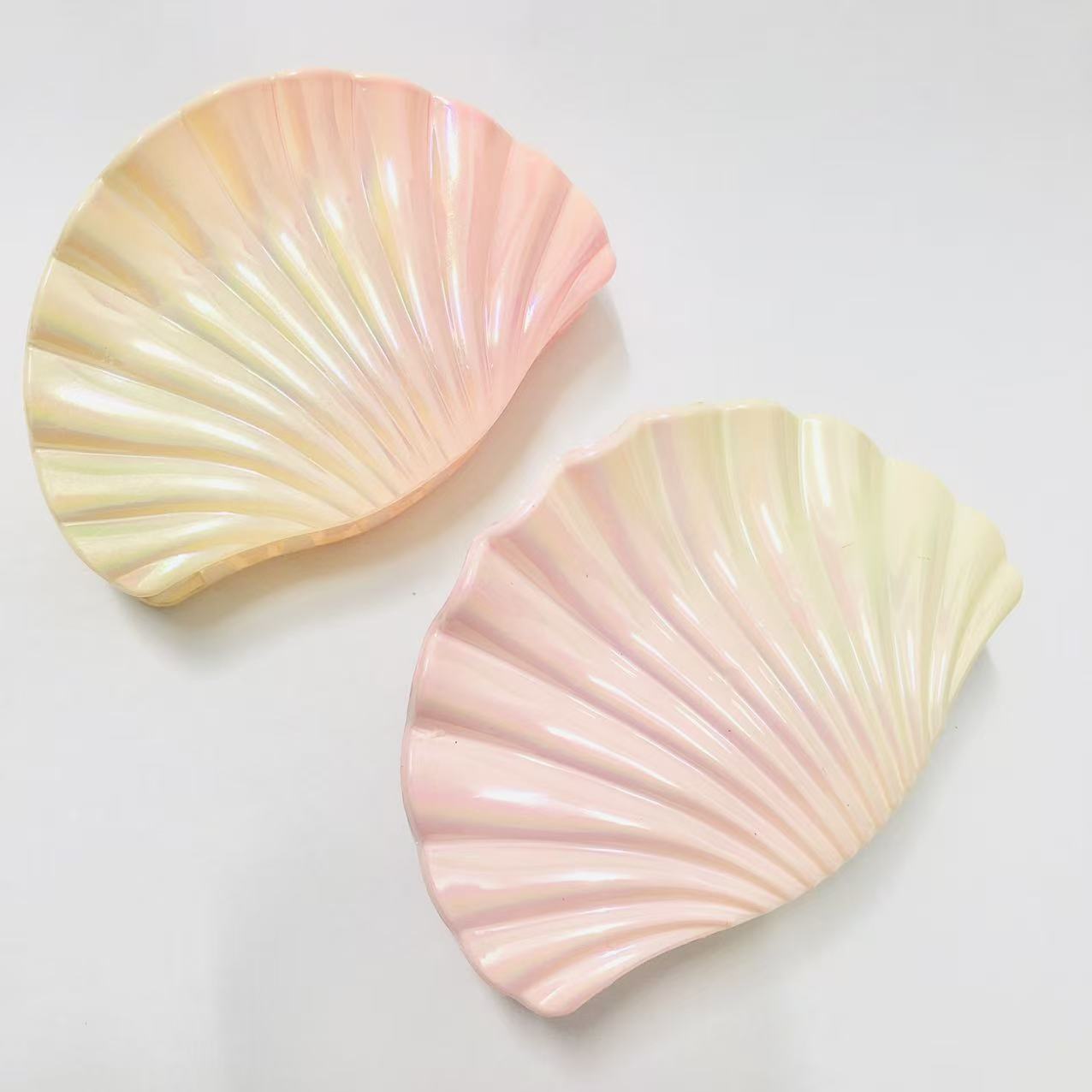 Iridescent Shell Hair Clip In Vibrant Ocean Design