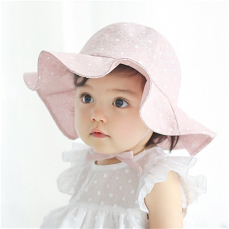 Girls Spring And Autumn Thin Large Brim Sunscreen Hat