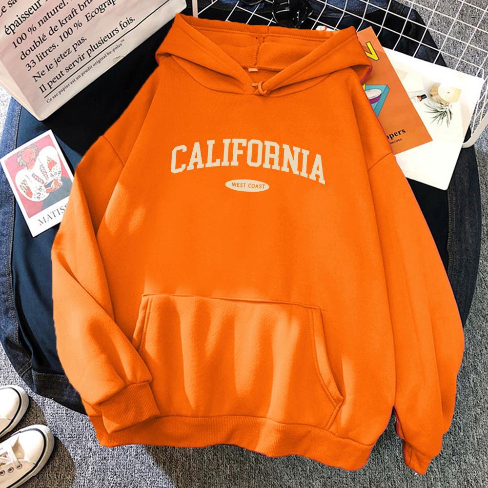 Women's Hooded Street Pocket Round Neck Sweatshirt