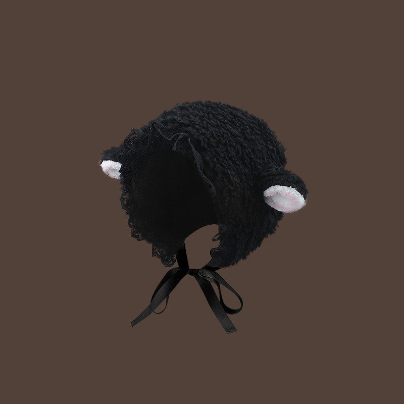 Female Fashion Warm Fleece Surface Ear Protection Overhead Hat