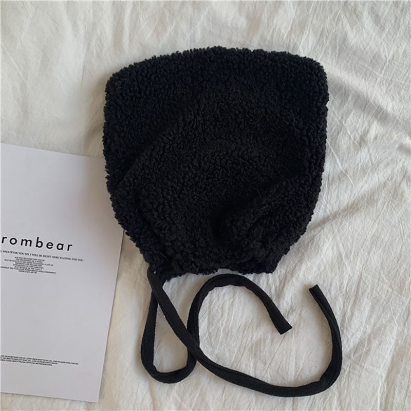 Cute Thickened Lamb Plush Hat Women