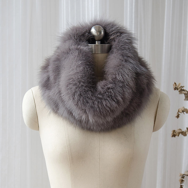 Fox Fur Big Collar Silver Fox Hit Color Fashion Color Matching Collar
