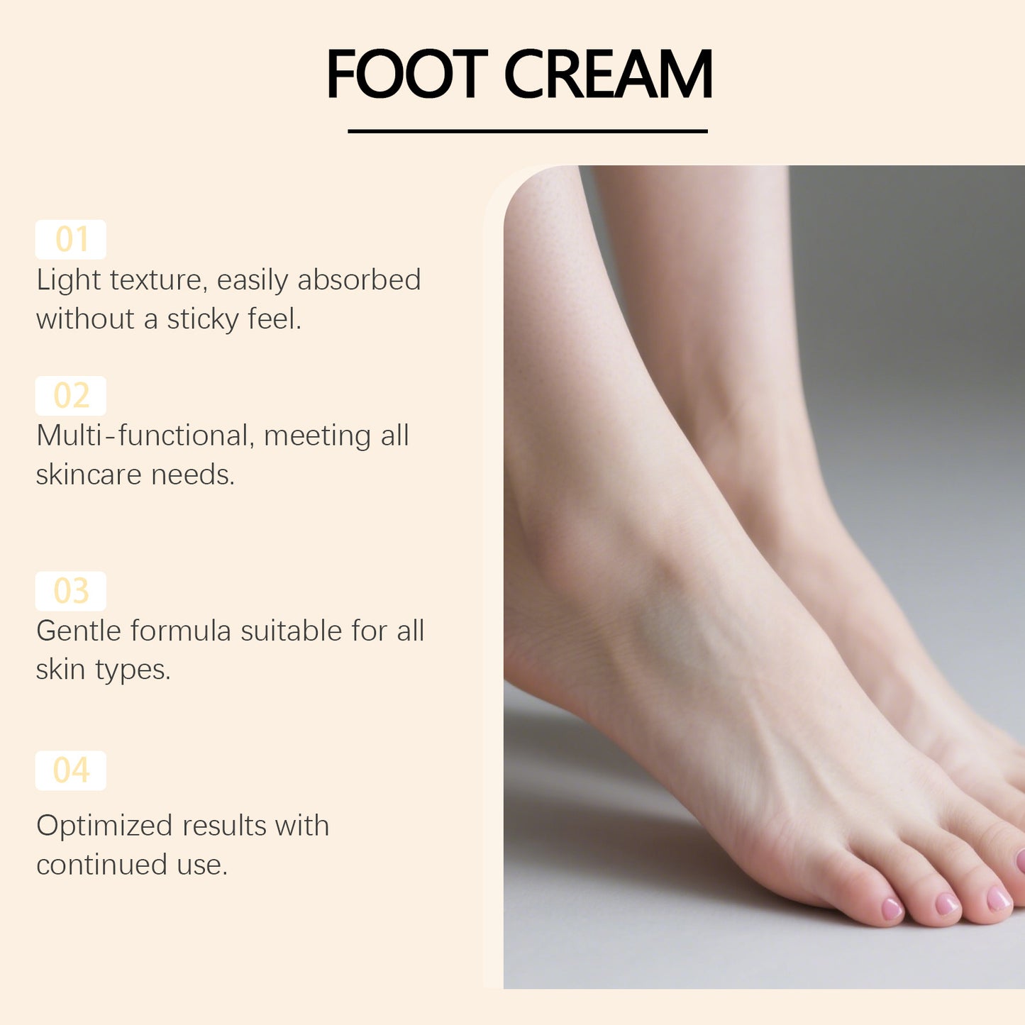 Nourish And Moisturize The Lightweight Foot Skin