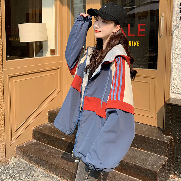 Girls Junior High School Loose All Match Work Jacket