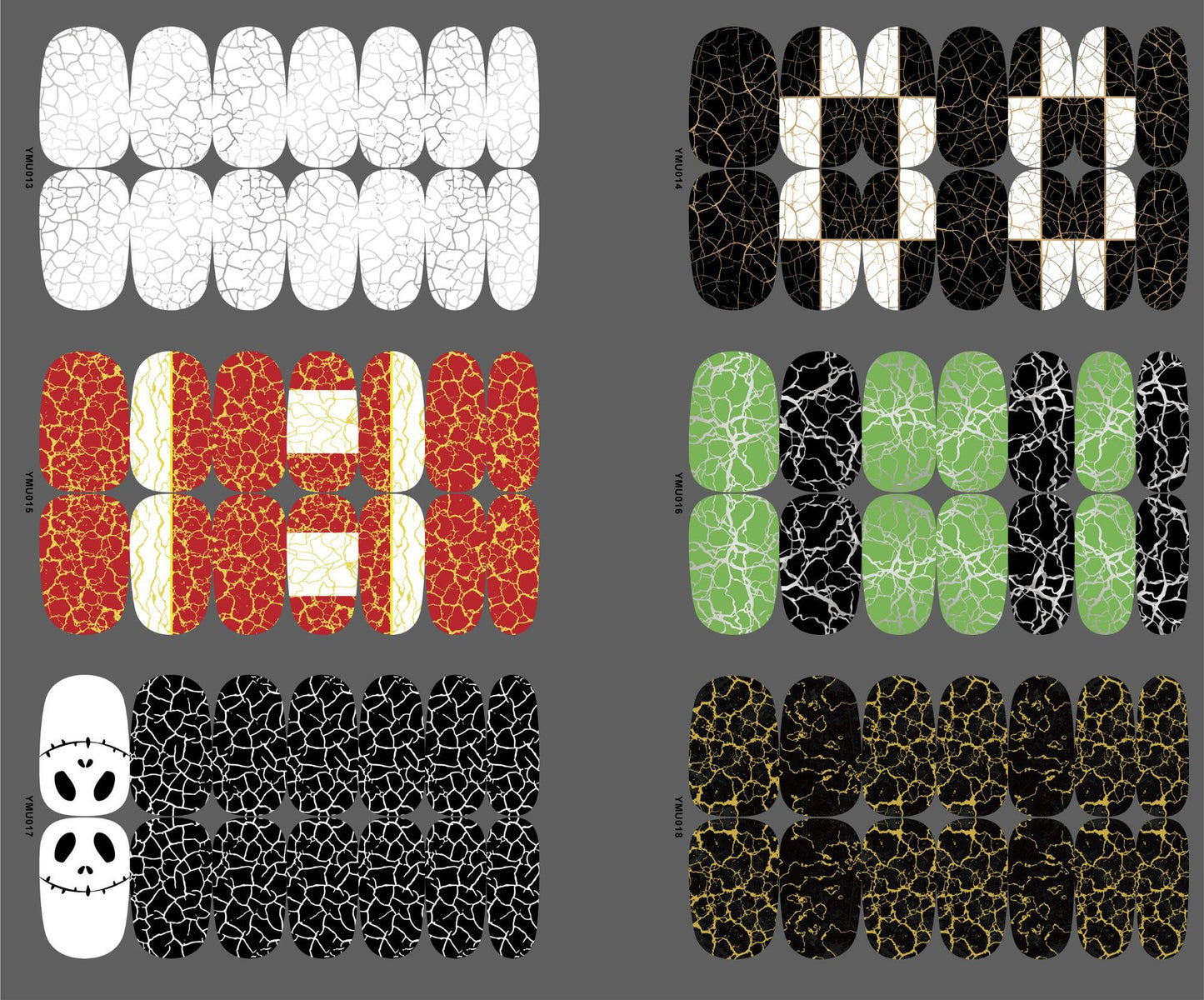 Luminous Halloween Skull Graffiti Sticker Set Of 12