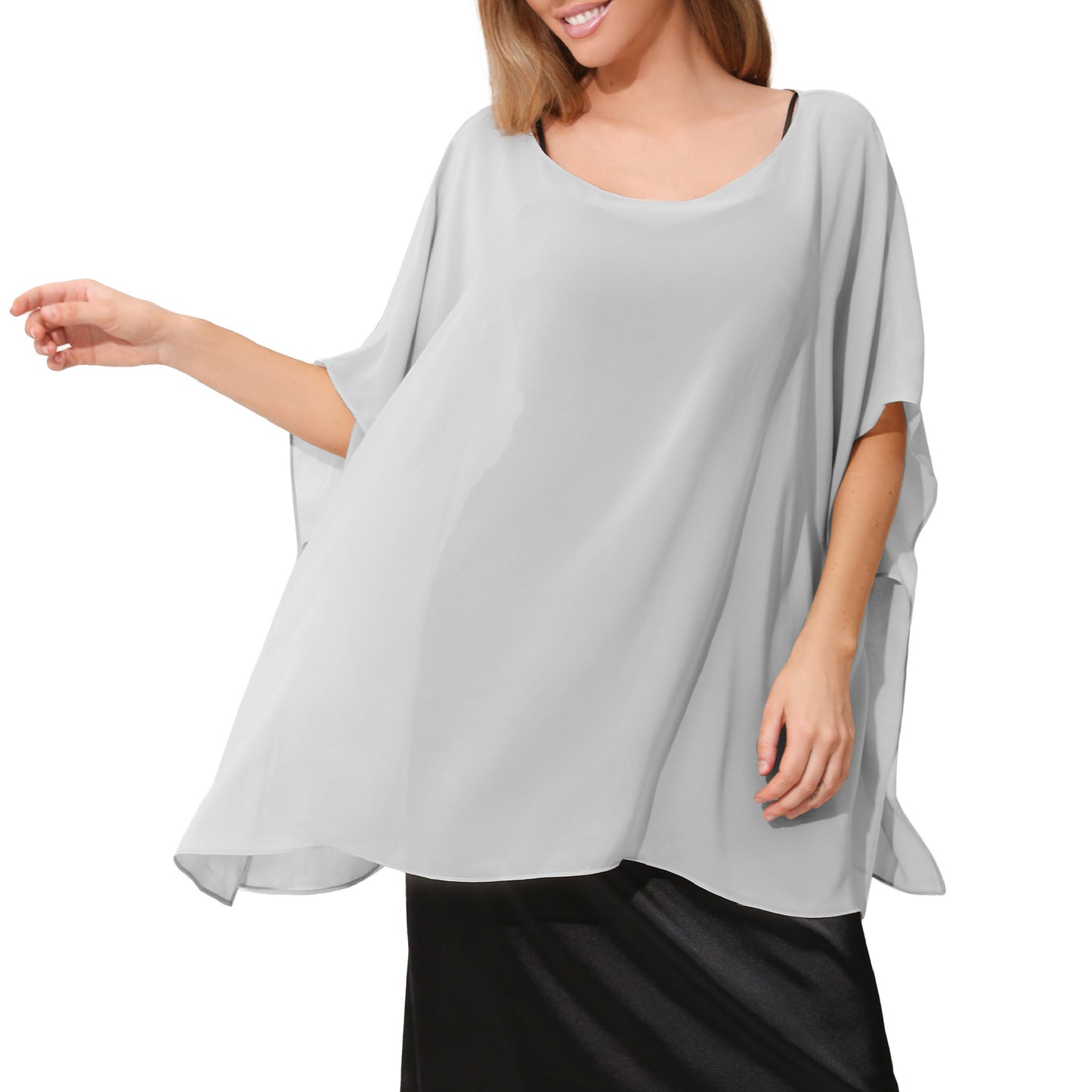 Womens Minimalist Shawl Loose-fitting Versatile Top