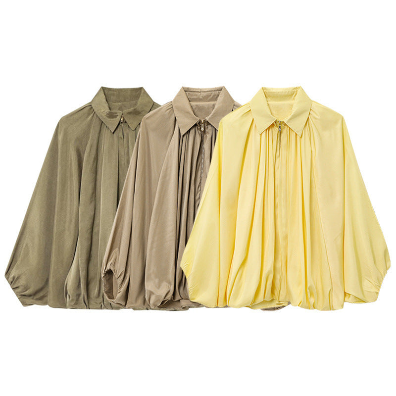 Women's Fashion Personality Puffy Pilot Jacket Coat