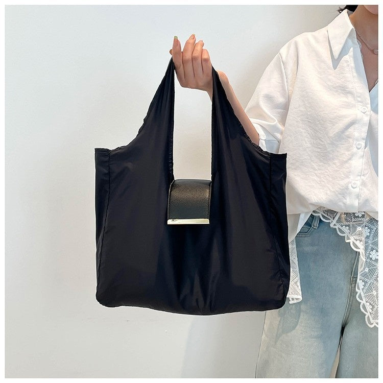 Women's Handbag With Key-ring Design Lightweight Shoulder Bag Large Capacity Shopping Bags