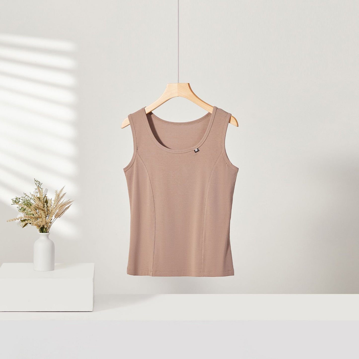 Women's U-neck Vest Slim Top Bottoming Shirt