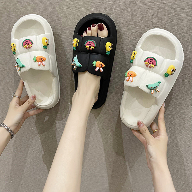 Women's Candy Color Thick Bottom Plus Size Sandals