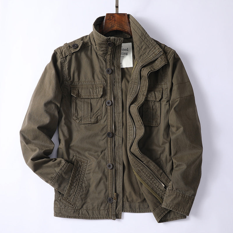Retro Regular Casual Camouflage Men's Coat