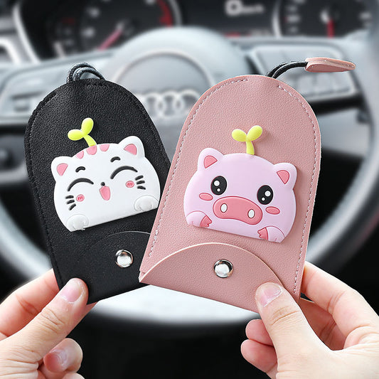 Creative Cartoon Pull Car Rope Key Bag