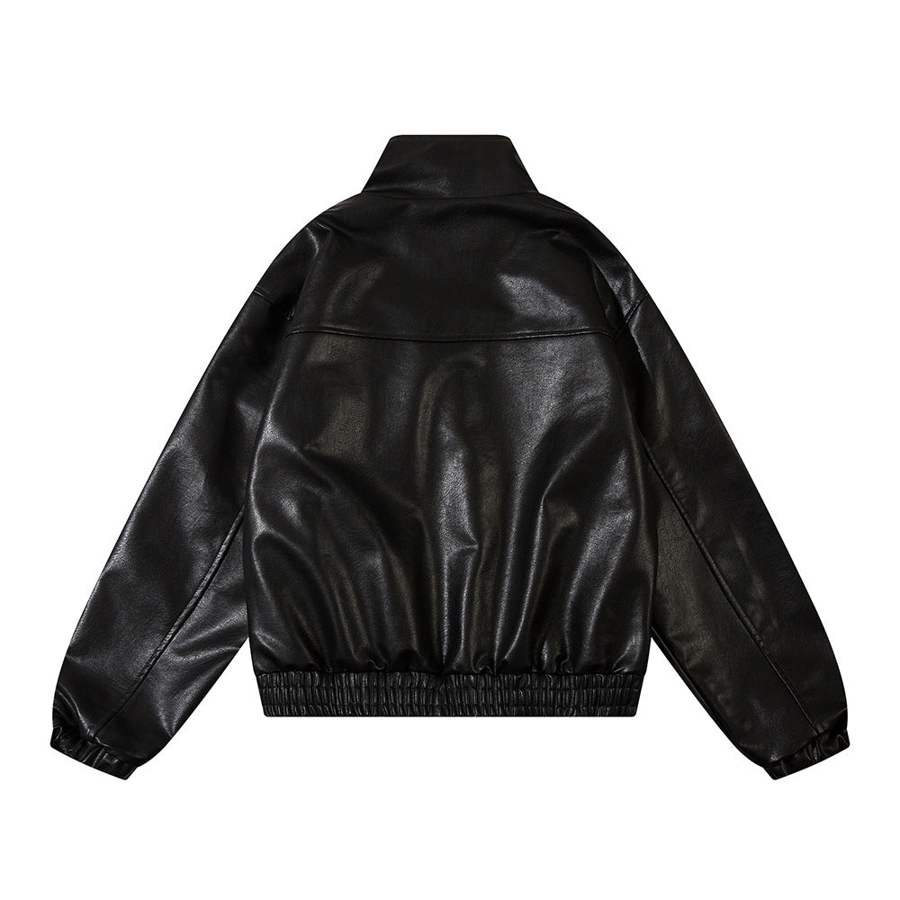 Men's Fashion PU Leather Motorcycle Jacket