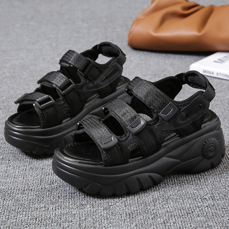 Thick-soled Height-enhancing Sandals And Platform Sole Casual All-match Sneakers
