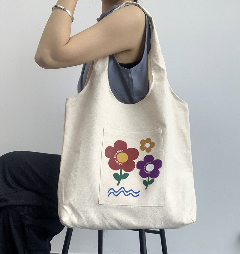 Canvas Bag Girl's Summer Shoulder Portable