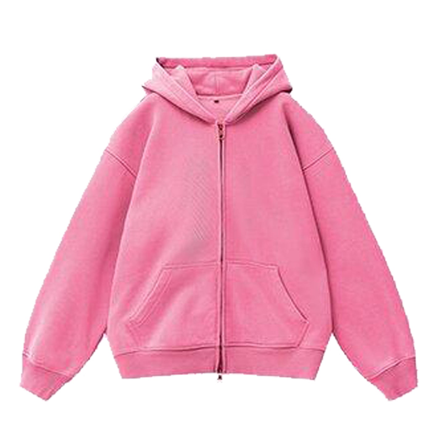 Fleece-lined Distressed Hooded Cardigan Sweater Women's Top