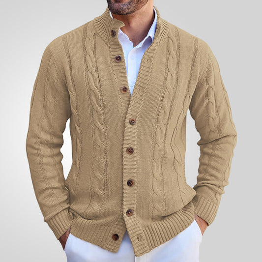 Europæisk og Amerikansk Fritids Ståkrave Sweaterjakke