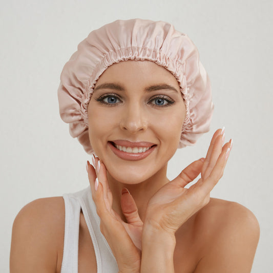 Double Layer Silk Nightcap Fabric Soft Protection Hair Head Circumference Adjustable