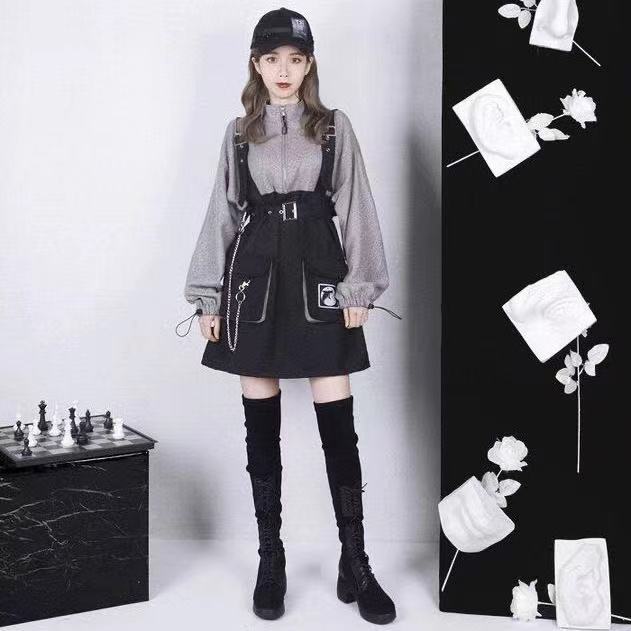 Women's Fashionable Simple Detachable Suspender Skirt