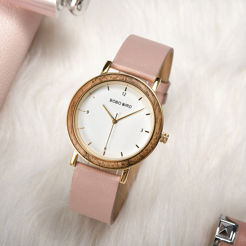 BOBOBIRD new elegant women's advanced stainless steel Japanese movement niche watch