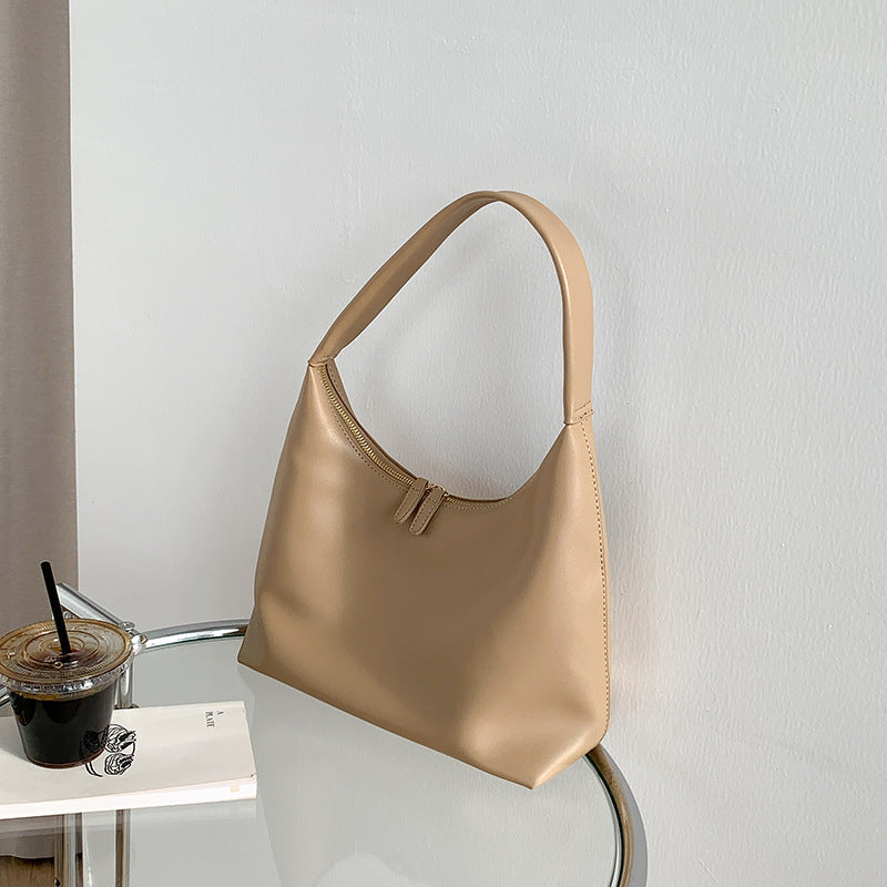 Simple Soft-leather Shoulder Bag For Women Versatile And Niche