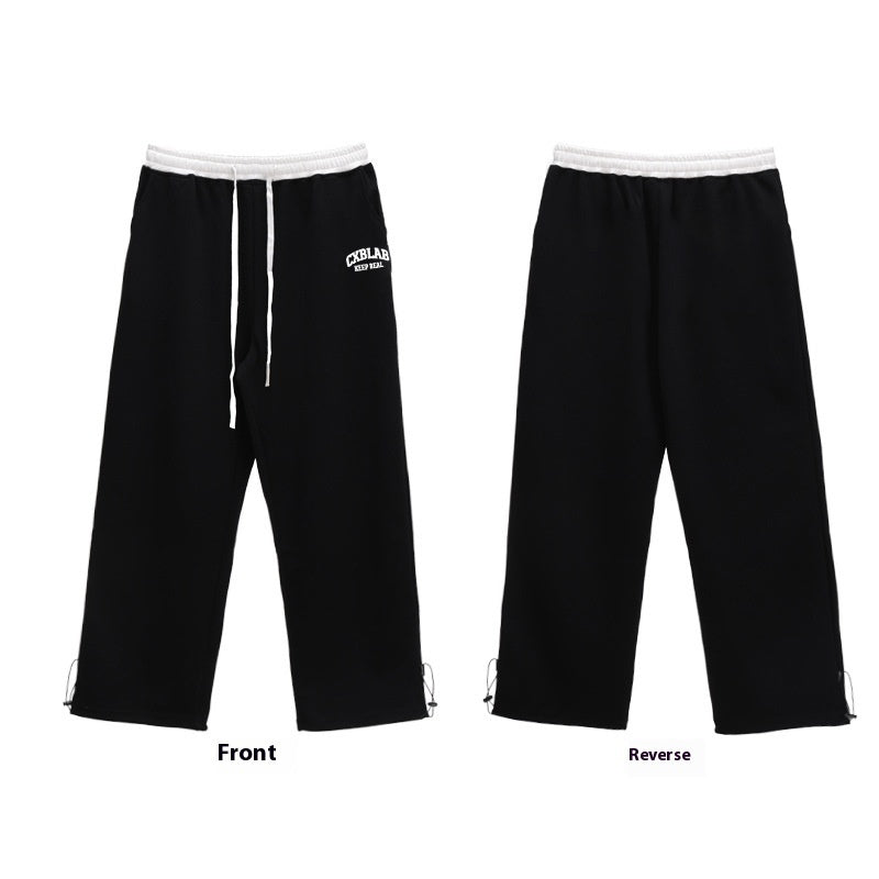 Lace-up Street Dance Multi-color Hip Hop Waist Head Contrast Color Sports Pants Female
