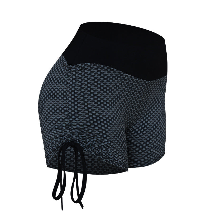 Fashionable Ladies Mesh Honeycomb Yoga Shorts